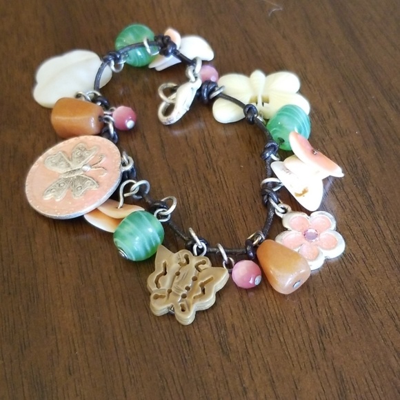 Butterfly Flower Beachy Charm Bracelet - Picture 4 of 4